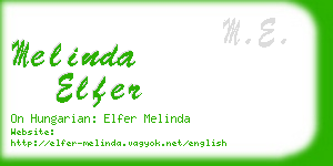 melinda elfer business card